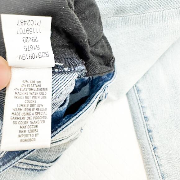 Bonobos Men's Slim Taper Light Wash Denim Jean Pants Stretch Soft Size 29 x 28 - Picture 7 of 8